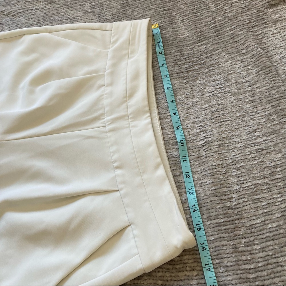 Milly Off White Tailored Trouser Pants Size 6 Side Zip Classic - Picture 4 of 8